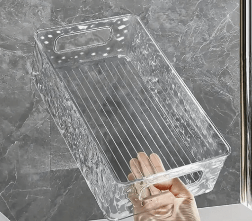 1pc Clear Desktop Plastic Storage Box For Organizing Cosmetics, Makeup, Jewelry, Tableware, Food And Books - Perfect For Counter, Dresser And Nightstand - Image 4